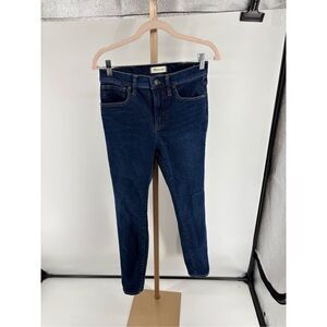 Madewell 9” mid rise skinny dark wash jeans size 27